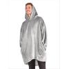 imageBare Home Long Length Microplush Wearable Blanket with Side Pockets  Soft and Plush  Warm and Cozy  Adult ampamp Kid Sizes Kids Light PinkLight Grey