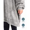 imageBare Home Long Length Microplush Wearable Blanket with Side Pockets  Soft and Plush  Warm and Cozy  Adult ampamp Kid Sizes Kids Light PinkLight Grey