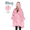 imageBare Home Long Length Microplush Wearable Blanket with Side Pockets  Soft and Plush  Warm and Cozy  Adult ampamp Kid Sizes Kids Light PinkLight Pink