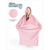 imageBare Home Long Length Microplush Wearable Blanket with Side Pockets  Soft and Plush  Warm and Cozy  Adult ampamp Kid Sizes Kids Light PinkLight Pink