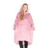 imageBare Home Long Length Microplush Wearable Blanket with Side Pockets  Soft and Plush  Warm and Cozy  Adult ampamp Kid Sizes Kids Light PinkLight Pink