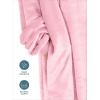 imageBare Home Long Length Microplush Wearable Blanket with Side Pockets  Soft and Plush  Warm and Cozy  Adult ampamp Kid Sizes Kids Light PinkLight Pink