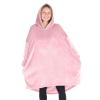 imageBare Home Long Length Microplush Wearable Blanket with Side Pockets  Soft and Plush  Warm and Cozy  Adult ampamp Kid Sizes Kids Light PinkLight Pink