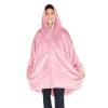 imageBare Home Long Length Microplush Wearable Blanket with Side Pockets  Soft and Plush  Warm and Cozy  Adult ampamp Kid Sizes Kids Light PinkLight Pink