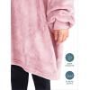 imageBare Home Long Length Microplush Wearable Blanket with Side Pockets  Soft and Plush  Warm and Cozy  Adult ampamp Kid Sizes Kids Light PinkLight Pink