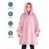 imageBare Home Long Length Microplush Wearable Blanket with Side Pockets  Soft and Plush  Warm and Cozy  Adult ampamp Kid Sizes Kids Light PinkLight Pink