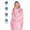 imageBare Home Long Length Microplush Wearable Blanket with Side Pockets  Soft and Plush  Warm and Cozy  Adult ampamp Kid Sizes Kids Light PinkLight Pink