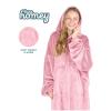 imageBare Home Long Length Microplush Wearable Blanket with Side Pockets  Soft and Plush  Warm and Cozy  Adult ampamp Kid Sizes Kids Light PinkLight Pink