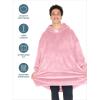 imageBare Home Long Length Microplush Wearable Blanket with Side Pockets  Soft and Plush  Warm and Cozy  Adult ampamp Kid Sizes Kids Light PinkLight Pink