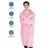imageBare Home Long Length Microplush Wearable Blanket with Side Pockets  Soft and Plush  Warm and Cozy  Adult ampamp Kid Sizes Kids Light PinkLight Pink