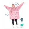 imageBare Home Long Length Microplush Wearable Blanket with Side Pockets  Soft and Plush  Warm and Cozy  Adult ampamp Kid Sizes Kids Light PinkLight Pink