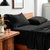 imageBare Home Sandwashed Sheet Set with Microplush Blanket Bundle King Black