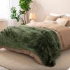 imageBare Home Shaggy Faux Fur Sherpa Blanket  Super Soft Fuzzy Fluffy  Reversible Cozy Warm Blanket for Couch Sofa Chair Bed  Luxury Home Decor ThrowTravel Grey07  Cypress