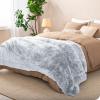 imageBare Home Shaggy Faux Fur Sherpa Blanket  Super Soft Fuzzy Fluffy  Reversible Cozy Warm Blanket for Couch Sofa Chair Bed  Luxury Home Decor ThrowTravel Grey01  White