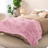 imageBare Home Shaggy Faux Fur Sherpa Blanket  Super Soft Fuzzy Fluffy  Reversible Cozy Warm Blanket for Couch Sofa Chair Bed  Luxury Home Decor ThrowTravel Grey10  Light Pink
