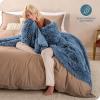 imageBare Home Shaggy Faux Fur Sherpa Blanket  Super Soft Fuzzy Fluffy  Reversible Cozy Warm Blanket for Couch Sofa Chair Bed  Luxury Home Decor ThrowTravel Grey06  Coronet Blue