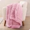 imageBare Home Shaggy Faux Fur Sherpa Blanket  Super Soft Fuzzy Fluffy  Reversible Cozy Warm Blanket for Couch Sofa Chair Bed  Luxury Home Decor ThrowTravel Grey10  Light Pink