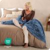 imageBare Home Shaggy Faux Fur Sherpa Blanket  Super Soft Fuzzy Fluffy  Reversible Cozy Warm Blanket for Couch Sofa Chair Bed  Luxury Home Decor ThrowTravel Grey06  Coronet Blue