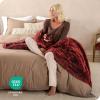 imageBare Home Shaggy Faux Fur Sherpa Blanket  Super Soft Fuzzy Fluffy  Reversible Cozy Warm Blanket for Couch Sofa Chair Bed  Luxury Home Decor ThrowTravel Grey09  Red