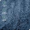 imageBare Home Shaggy Faux Fur Sherpa Blanket  Super Soft Fuzzy Fluffy  Reversible Cozy Warm Blanket for Couch Sofa Chair Bed  Luxury Home Decor ThrowTravel Grey06  Coronet Blue