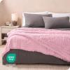 imageBare Home Shaggy Faux Fur Sherpa Blanket  Super Soft Fuzzy Fluffy  Reversible Cozy Warm Blanket for Couch Sofa Chair Bed  Luxury Home Decor ThrowTravel Grey10  Light Pink
