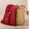 imageBare Home Shaggy Faux Fur Sherpa Blanket  Super Soft Fuzzy Fluffy  Reversible Cozy Warm Blanket for Couch Sofa Chair Bed  Luxury Home Decor ThrowTravel Grey09  Red