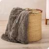 imageBare Home Shaggy Faux Fur Sherpa Blanket  Super Soft Fuzzy Fluffy  Reversible Cozy Warm Blanket for Couch Sofa Chair Bed  Luxury Home Decor ThrowTravel Grey04  Taupe