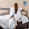 imageBare Home Shaggy Faux Fur Sherpa Blanket  Super Soft Fuzzy Fluffy  Reversible Cozy Warm Blanket for Couch Sofa Chair Bed  Luxury Home Decor ThrowTravel Grey01  White