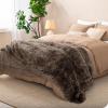 imageBare Home Shaggy Faux Fur Sherpa Blanket  Super Soft Fuzzy Fluffy  Reversible Cozy Warm Blanket for Couch Sofa Chair Bed  Luxury Home Decor ThrowTravel Grey04  Taupe