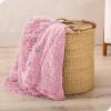 imageBare Home Shaggy Faux Fur Sherpa Blanket  Super Soft Fuzzy Fluffy  Reversible Cozy Warm Blanket for Couch Sofa Chair Bed  Luxury Home Decor ThrowTravel Grey10  Light Pink