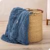 imageBare Home Shaggy Faux Fur Sherpa Blanket  Super Soft Fuzzy Fluffy  Reversible Cozy Warm Blanket for Couch Sofa Chair Bed  Luxury Home Decor ThrowTravel Grey06  Coronet Blue