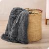 imageBare Home Shaggy Faux Fur Sherpa Blanket  Super Soft Fuzzy Fluffy  Reversible Cozy Warm Blanket for Couch Sofa Chair Bed  Luxury Home Decor ThrowTravel Grey03  Grey