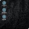 imageBare Home Shaggy Faux Fur Sherpa Blanket  Super Soft Fuzzy Fluffy  Reversible Cozy Warm Blanket for Couch Sofa Chair Bed  Luxury Home Decor ThrowTravel Grey02  Black
