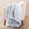 imageBare Home Shaggy Faux Fur Sherpa Blanket  Super Soft Fuzzy Fluffy  Reversible Cozy Warm Blanket for Couch Sofa Chair Bed  Luxury Home Decor ThrowTravel Grey01  White