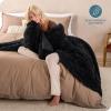imageBare Home Shaggy Faux Fur Sherpa Blanket  Super Soft Fuzzy Fluffy  Reversible Cozy Warm Blanket for Couch Sofa Chair Bed  Luxury Home Decor ThrowTravel Grey02  Black