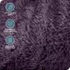 imageBare Home Shaggy Faux Fur Sherpa Blanket  Super Soft Fuzzy Fluffy  Reversible Cozy Warm Blanket for Couch Sofa Chair Bed  Luxury Home Decor ThrowTravel Grey08  Eggplant