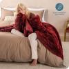 imageBare Home Shaggy Faux Fur Sherpa Blanket  Super Soft Fuzzy Fluffy  Reversible Cozy Warm Blanket for Couch Sofa Chair Bed  Luxury Home Decor ThrowTravel Grey09  Red