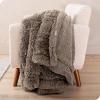 imageBare Home Shaggy Faux Fur Sherpa Blanket  Super Soft Fuzzy Fluffy  Reversible Cozy Warm Blanket for Couch Sofa Chair Bed  Luxury Home Decor ThrowTravel Grey04  Taupe