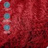 imageBare Home Shaggy Faux Fur Sherpa Blanket  Super Soft Fuzzy Fluffy  Reversible Cozy Warm Blanket for Couch Sofa Chair Bed  Luxury Home Decor ThrowTravel Grey09  Red