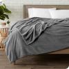 imageBare Home Flannel Duvet Set with Microplush Fleece Blanket Bundle King Grey