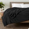 imageBare Home Microfiber Sheet Set with Microplush Fleece Blanket Bundle Twin XL Black