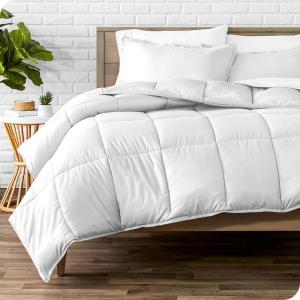imageBare Home Flannel Sheet Set with Comforter Set Bundle Twin XL White