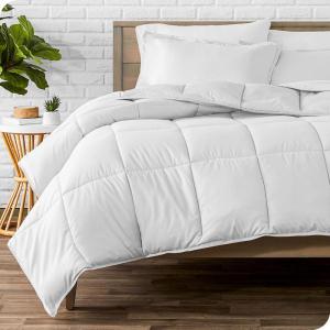 imageBare Home Microfiber Fitted Sheet with Comforter Set Bundle Twin XL White