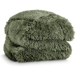 imageBare Home Shaggy Faux Fur Sherpa Blanket  Super Soft Fuzzy Fluffy  Reversible Cozy Warm Blanket for Couch Sofa Chair Bed  Luxury Home Decor ThrowTravel Grey07  Cypress