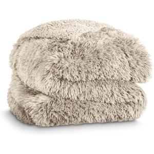 imageBare Home Shaggy Faux Fur Sherpa Blanket  Super Soft Fuzzy Fluffy  Reversible Cozy Warm Blanket for Couch Sofa Chair Bed  Luxury Home Decor ThrowTravel Grey05  Oyster