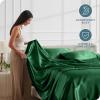 imageBare Home King Poly Satin Sheet Set  Luxury Soft and Smooth Satin  for Hair and Skin  Breathable  Similar to Silk  Deep Pocket up to 15  Bedding Sheet Set King Grey06  Forest Green
