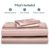 imageBare Home King Poly Satin Sheet Set  Luxury Soft and Smooth Satin  for Hair and Skin  Breathable  Similar to Silk  Deep Pocket up to 15  Bedding Sheet Set King Grey05  Blush