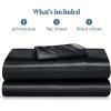 imageBare Home King Poly Satin Sheet Set  Luxury Soft and Smooth Satin  for Hair and Skin  Breathable  Similar to Silk  Deep Pocket up to 15  Bedding Sheet Set King Grey02  Black