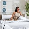 imageBare Home King Poly Satin Sheet Set  Luxury Soft and Smooth Satin  for Hair and Skin  Breathable  Similar to Silk  Deep Pocket up to 15  Bedding Sheet Set King Grey01  White