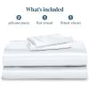 imageBare Home King Poly Satin Sheet Set  Luxury Soft and Smooth Satin  for Hair and Skin  Breathable  Similar to Silk  Deep Pocket up to 15  Bedding Sheet Set King Grey01  White